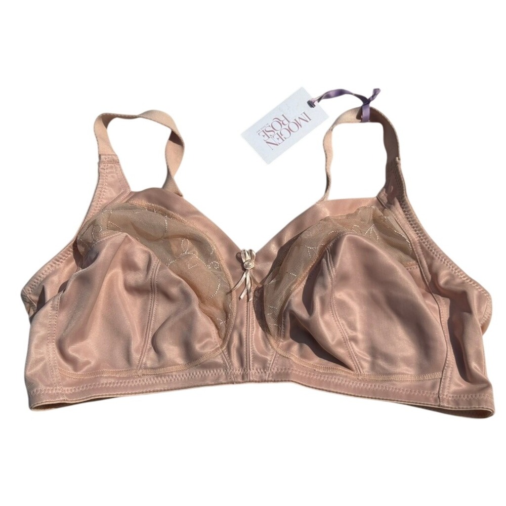 NWT Pour Moi Imogen Rose Soft Non-Wired Embroidered Bra Sz42E